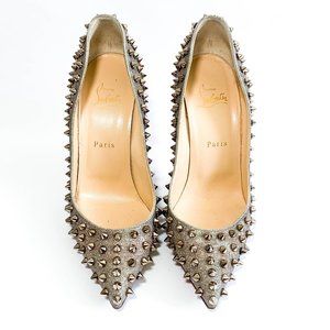 Christian Louboutin Follies Spikes Glitter Pumps